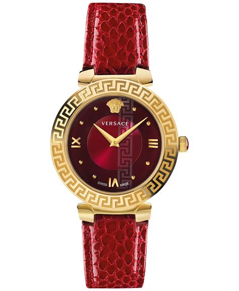 versace red daphnis watch